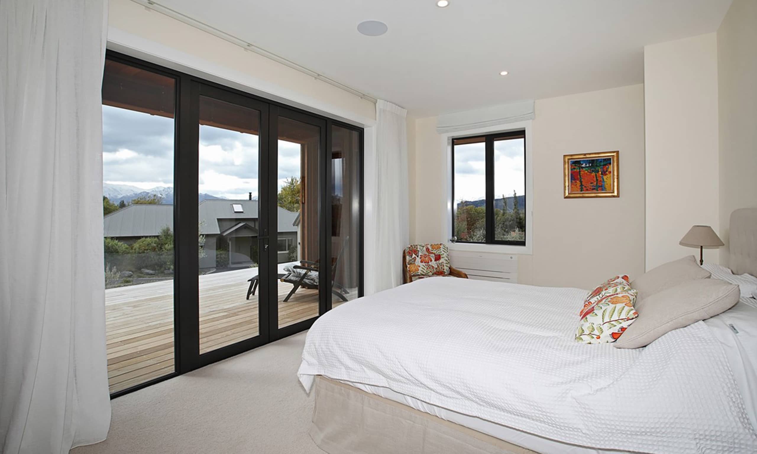 French doors from bedroom onto deck